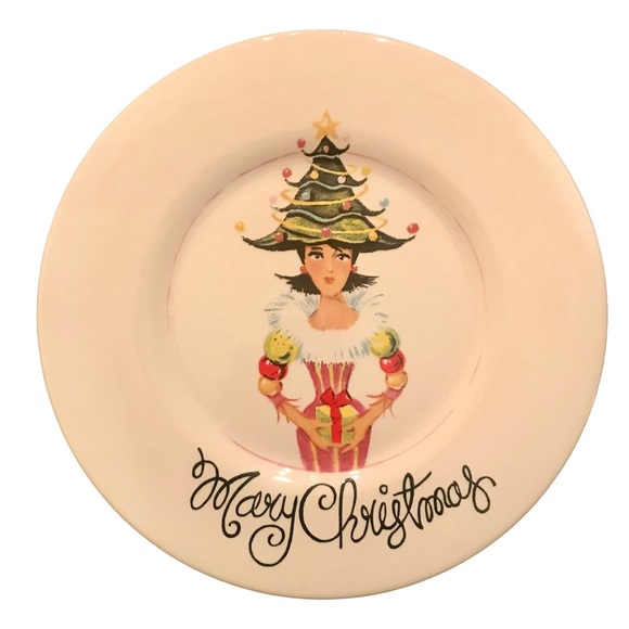 HOLIDAY SHOPPERY by Neiman Marcus Set of 3 Appetizer Plates Made in Portugal - Picture 2 of 11